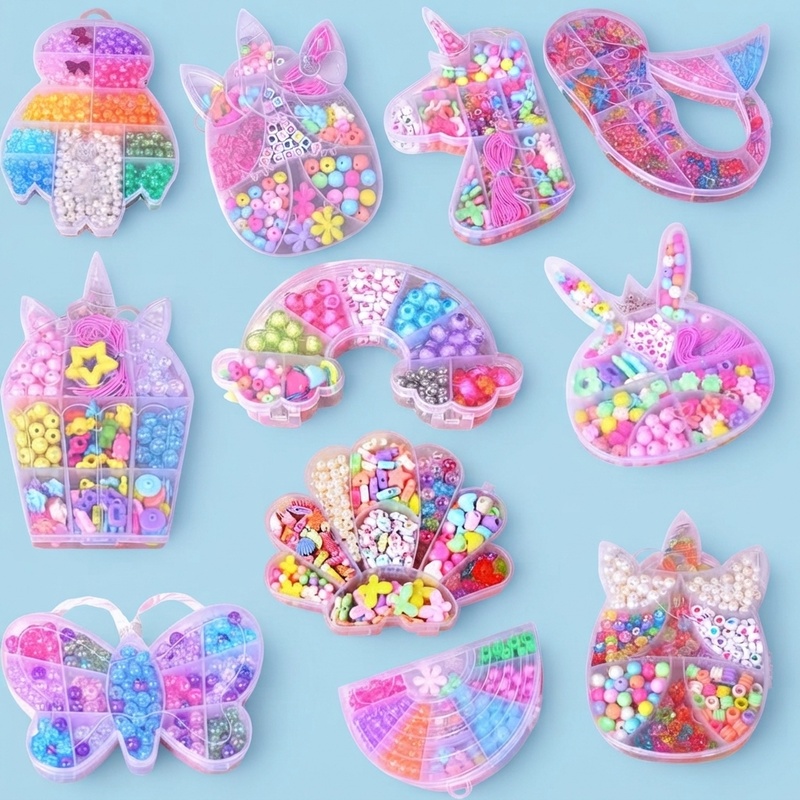 Jewelry Making Kit For Kids - Colorful Bead Kit with Assorted Shapes