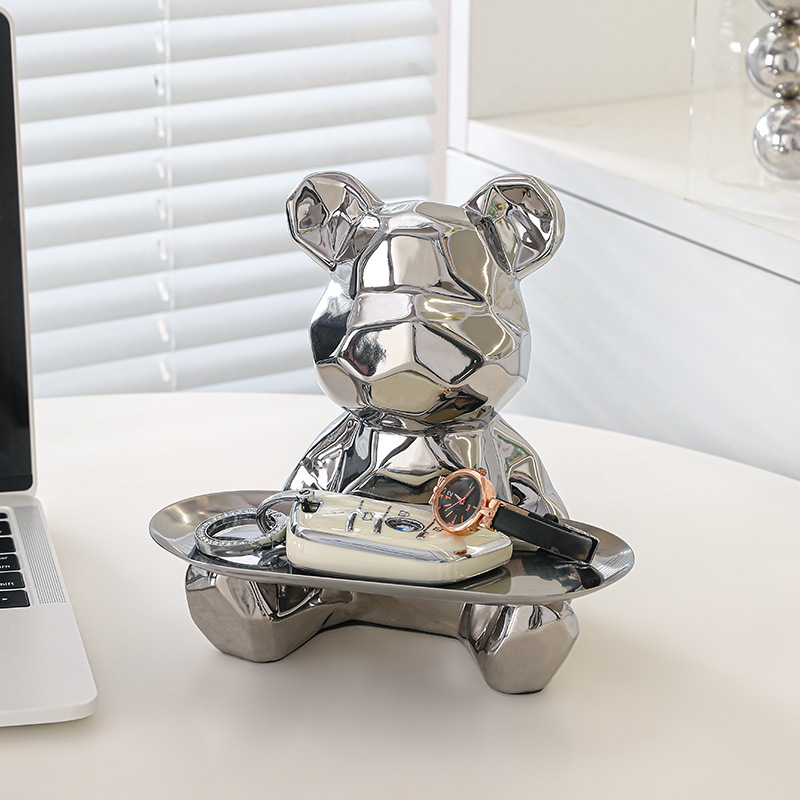 Jewelry Making Desk - Modern Ceramic Geometric Bear Jewelry Home