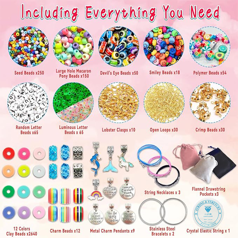 3400pcs Beads Charms Jewelry M - Jewelry Making For Birthday Party review and price