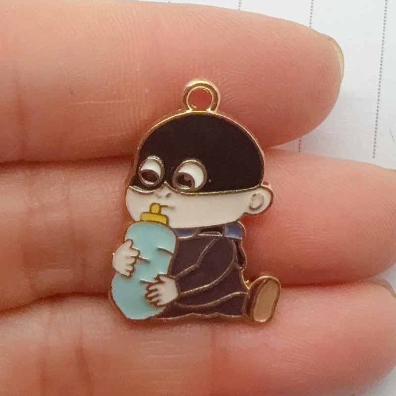 10pcs alloy drip oil cartoon p - Jewelry Making For Birthday Party review and price