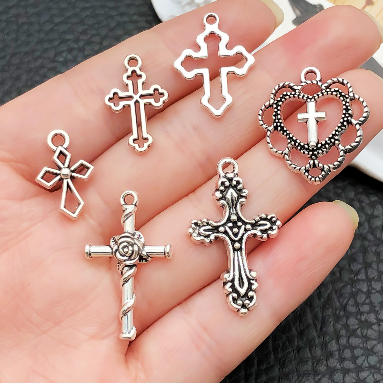 52pcs Assorted Cross Pendants  - Jewelry Making Course review and price