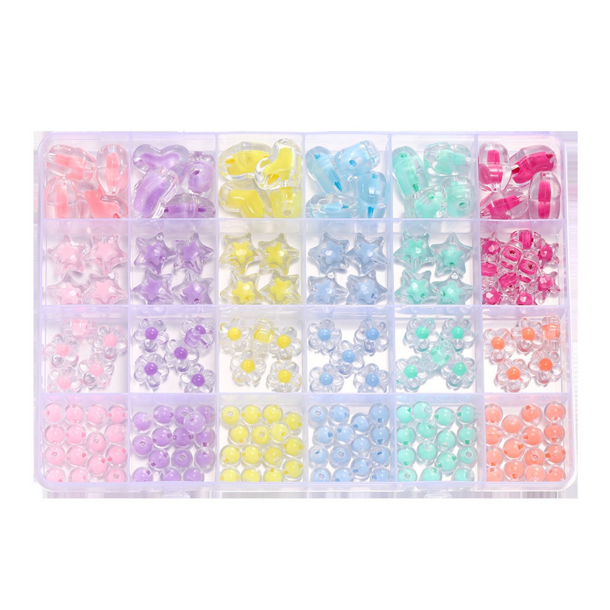 174pcs/Box Heart Acrylic Beads - Jewelry Making For Birthday Party review and price