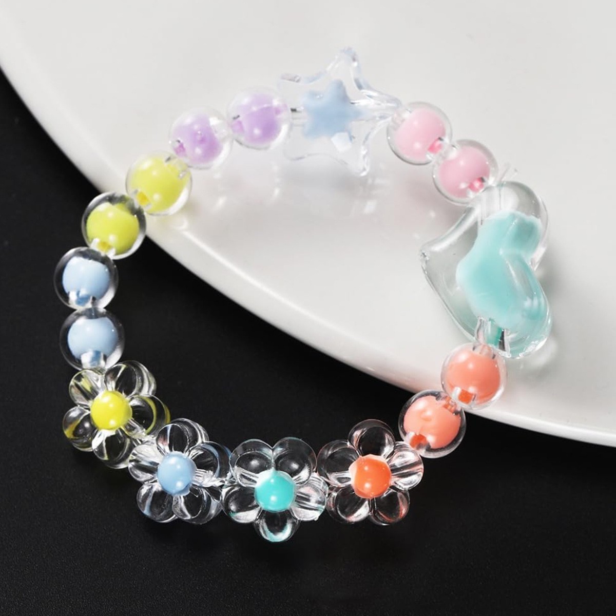 174pcs/Box Heart Acrylic Beads - Jewelry Making For Birthday Party review and price