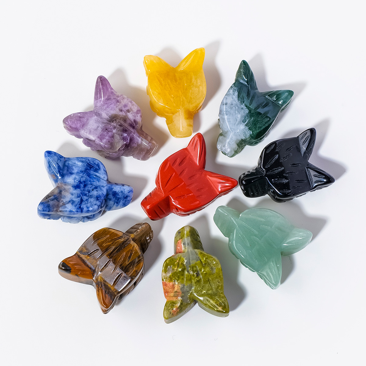 1PC Natural Crystal Carved Fox - Jewelry Making Desk review and price