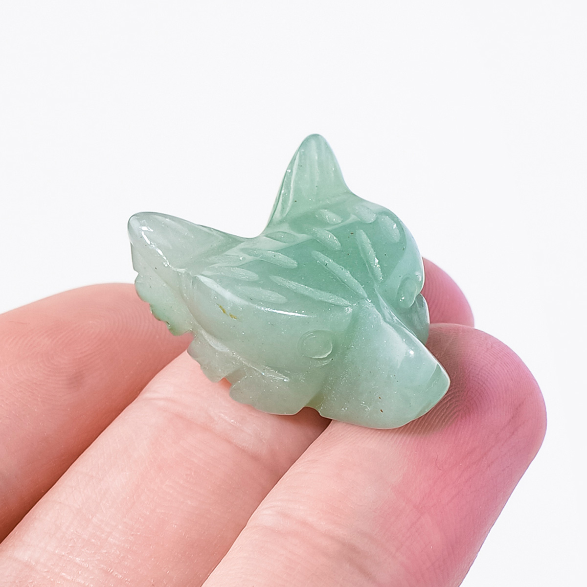 1PC Natural Crystal Carved Fox - Jewelry Making Desk review and price