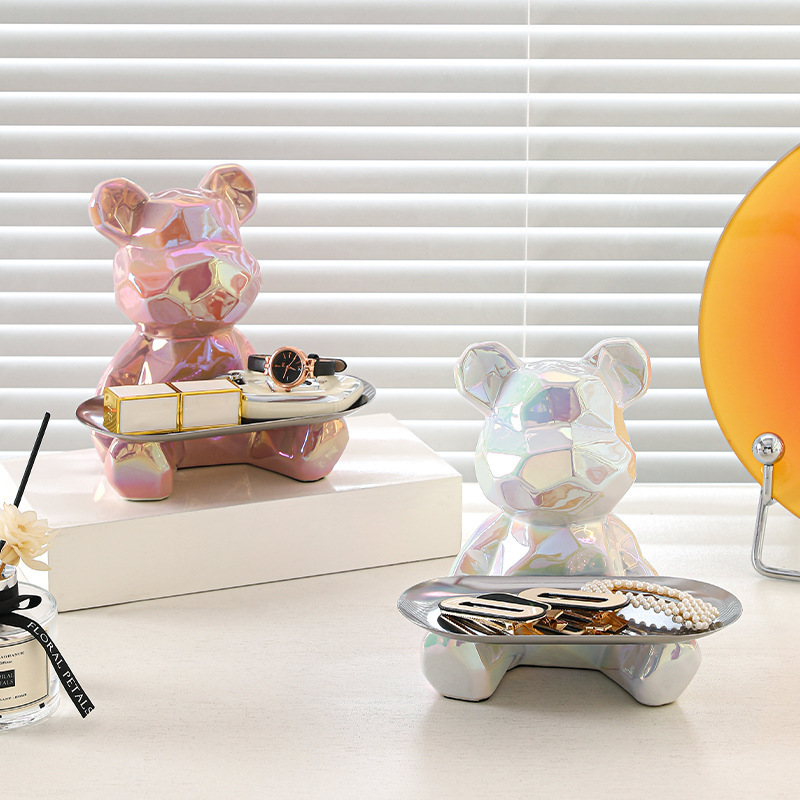 Modern Ceramic Geometric Bear  - Jewelry Making Desk review and price