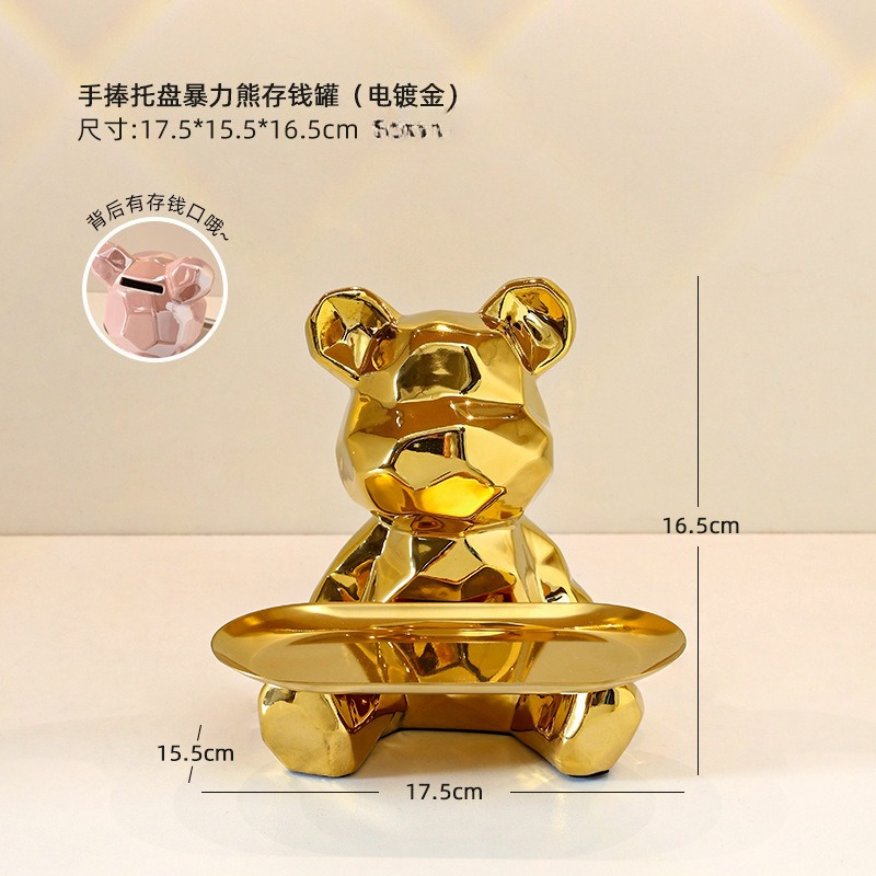 Modern Ceramic Geometric Bear  - Jewelry Making Desk review and price