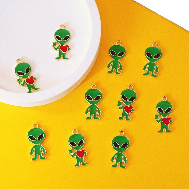 10pcs Simple Alien Alloy Drip  - Jewelry Making For Birthday Party review and price