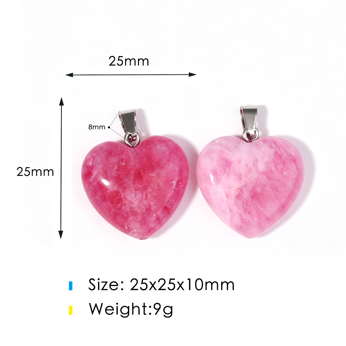 Random Heart Shaped Stone Pend - Jewelry Making Japan review and price