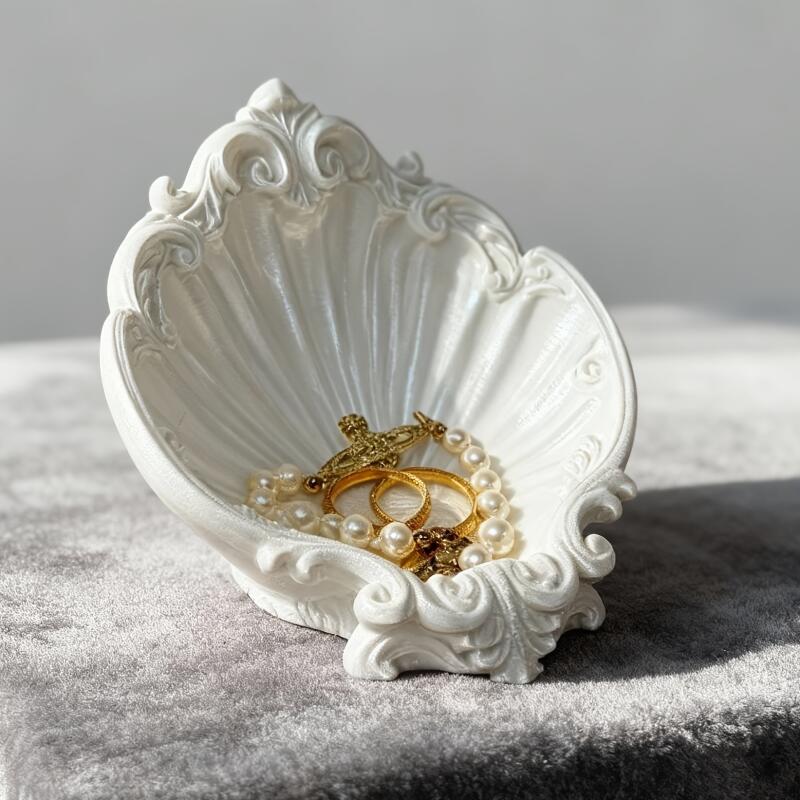 Vintage Shell Shaped Embossed  - Jewelry Making Desk review and price