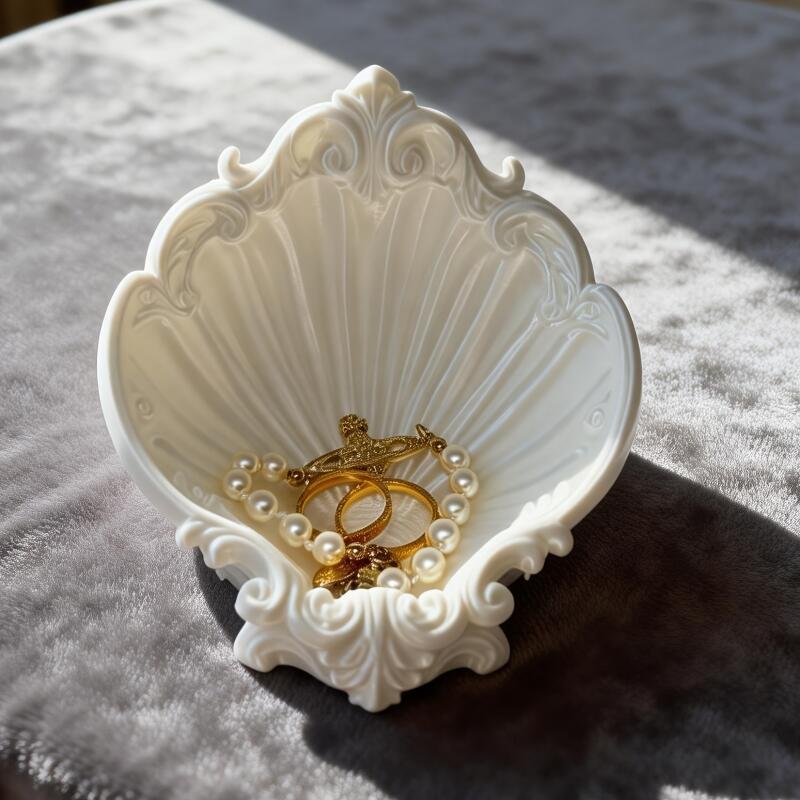 Vintage Shell Shaped Embossed  - Jewelry Making Desk review and price