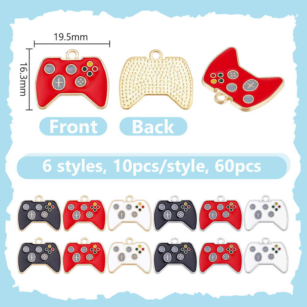 60Pcs Video Game Controller Ch - Jewelry Making Videos review and price