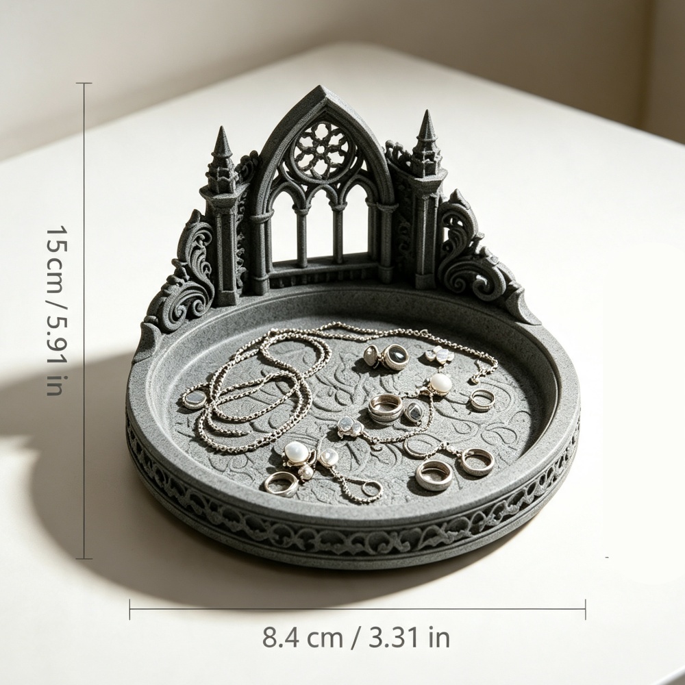 3D Printed White Gothic Cathed - Jewelry Making Desk review and price
