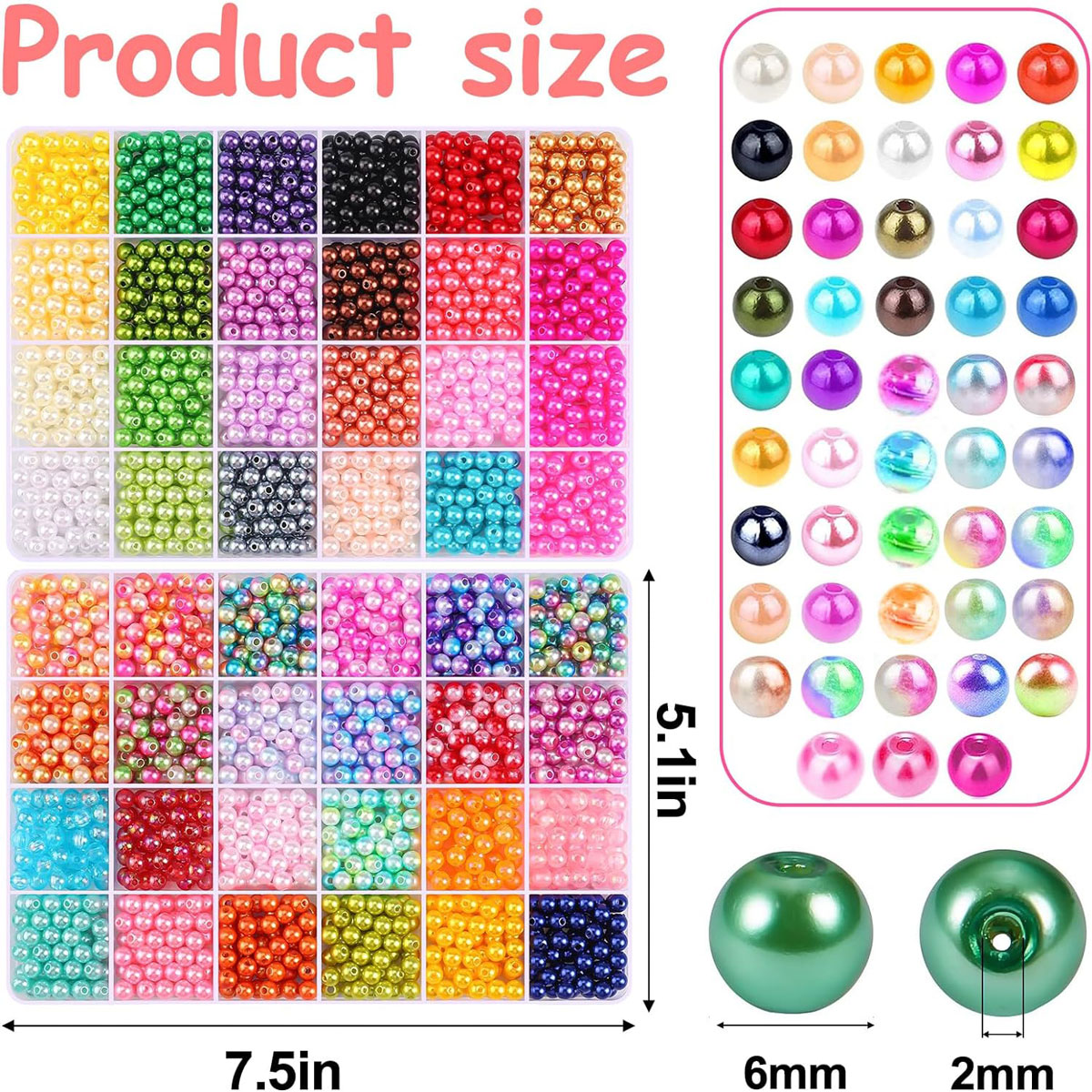 2400PCS 48 Compartments Pearl  - Jewelry Making Course review and price